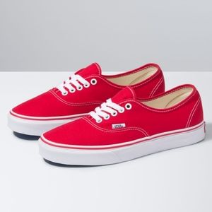 vans shoes all red